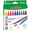 Alpino - Astuccio 12 pennarelli Brush | Pennarelli super lavabili | Pennarelli Lettering per bambini | Pennarelli punta pennello 3,8 mm | Lunga durata e resistenza