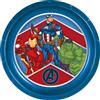 TataWay in viaggio si cresce Marvel Piatto piano blu per bambini in plastica Avengers resistente agli urti accidentali e riutilizzabile