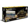 Italeri 510000440 - Set di Colori per Pittura modellini, Motivo: Truppe alleate, II Guerra Mondiale