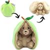FLIPETZ Les Déglingos - FLIPETZ - Doudou Crocket Il Cane/Mela - Cane - Coperta reversibile - Peluche morbido per neonati - Idee regalo per la nascita