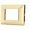 Vimar 14653.24 Plana Placca 3 Moduli in Tecnopolimero, Oro Lucido