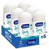 Sanex Deodorante Roll-On Zero% Extra Control, Protezione 48h, 50 ml, Confezione da 6 Pezzi
