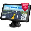 Lehwey Navigatore GPS per auto camion 2023 - Lehwey Navi camion navigazione per auto auto Europa UK 52 carte, aggiornamento gratuito a vita, allarme flash da 7 pollici