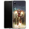 DeinDesign Custodia di Silicone Compatibile con Huawei P20 PRO Custodia Trasparente Cover per Smartphone Trasparente Marvel The Avengers Iron Man