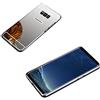 Luch - Cover per Samsung Galaxy S8, in alluminio di alta qualità, con specchio in alluminio, con cornice in alluminio e specchio posteriore, colore: Argento