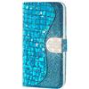 Ailisi Cover per Samsung Galaxy A5 2017/A520, Bling Glitter Custodia in Pelle Flip Libro Portafoglio Caso con 2 Slot per Card, Stand Supporto, Diamante Bling Design Chiusura Magnetico(Blu)