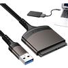 BAOK / IDE A USB 3.0 Adattatore, disco rigido convertitore per HDD SSD e IDE HDD | Adattatore di alimentazione e cavo USB 3.0 incluso HDD/SSD