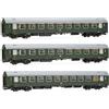 RIVAROSSI HR4327 Set 3 carrozze tipo B OSShD DR (DDR) livrea verde telaio nero