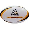 Amber Sports - Pallone da rugby unisex, taglia 5, colore: Bianco