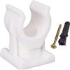 SKIR'CO Clip per tubi, morsetti in plastica per tubi da 12 mm, morsetti per tubi di tipo U, ganci per tubi, clip bianche per tubi, 50 pezzi