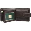 VISCONTI Portafoglio con Chiusura a Linguetta in Pelle Visconti Collezione Heritage STRAND Blocco RFID HT13 Cioccolato