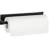 Wenko 55013100 Portarotolo di carta magnetico Ima,supporto per il rotolo da cucina in metallo verniciato a polvere nero,fissaggio senza perforare mediante magnete o striscia adesiva inclusa,30x6,5x6cm