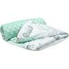 Medi Partners Coperta per Neonata Copertina Neonato per lettino - 100% Cotone 75x100cm naturale Blanket Neonati Invernale Estate Bifacciale Carrozzina Bambino (Oceano di menta minky)
