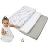 Medi Partners Lenzuola Lettino Set 3 Neonato 60x120-100% Cotone Lenzuolo con Angoli Culla Coprimaterasso fitted Materassino Sheet Letto Bambino Lenzuolino (Cervo E Riccio-Bianco-Grigio)