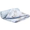 Medi Partners Coperta per Neonata Copertina Neonato per lettino - 100% Cotone 75x100cm naturale Blanket Neonati Invernale Estate Bifacciale Carrozzina Bambino (Cervo e Riccio con Minky celeste)