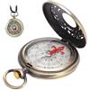 RUNQIN OUTDOOR Bussola Campeggio Navigazione Mini, Bussola Militare Professionale Outdoor,Bussola Tattica Precesione Impermeabile, Bussola Nautica Antica Vintage Ottone per Orienteering,Escursionismo,Marcia,Raccolta