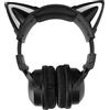 01 02 015 Cuffie Bluetooth per Bambini, Cuffie Pieghevoli con Illuminazione a LED a Orecchie di Gatto per Bambini Cuffie Stereo Regolabili Sopra L'orecchio con Microfono per Bambini Ragazze Ragazzi Adulti