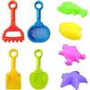 TAFACE 8 Pezzi Giocattoli Da Spiaggia Per Bambini, Giocattoli Sabbiera, Schermo A Rete Di Sabbia, Stampo Oceano, Stampo Di Sabbia Per Animali Marini, Strumento Per Gioco Di Sabbia, Set Pala Da Spiaggia