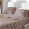 Clara Home Milano CLARA HOME Completo Lenzuola Matrimoniale 2 Piazze Cotone Color Tortora Tinta Unita, Set con Federe per Guanciali, Ideale per tutte le Stagioni, Made in Italy