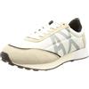 Armani Exchange Serg Geometric Pattern, Scarpe da Ginnastica Donna, Op White Grey, 41 EU