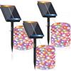 FIFlying Luci Solari Esterno【3 Pacchi】 12+2M 120LED Luci Solari da Giardino IP65 Impermeabili Multicolore 8 Modalità, Catena Luci Solari Esterno Decorative Giardino Albero Patio Terrazze Festival