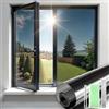 Qualsen Pellicola Specchio Oscurante per Finestre Pellicola per Vetri Finestre Controllo del Calore Anti-UV Prospettiva Pellicola Finestra Privacy Adatta per Casa Ufficio（Nero-argento, 30x200cm）