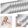 Toulifly Adesivi Murali a Specchio, Specchio Decorativo Autoadesivo, 10 pezzi Piastrelle Specchiate, Specchio Adesivo per Armadio, Senza cornice specchio adesivo per Muro, Bagno, Decorazioni Fai,20X20 cm