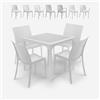 BICA Set da giardino tavolo 80x80cm 4 sedie esterno bianco Provence Light