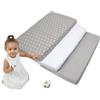 Medi Partners Lenzuola Lettino Set 3 Neonato 60x120-100% Cotone Lenzuolo con Angoli Culla Coprimaterasso fitted Materassino Sheet Letto Bambino Lenzuolino (Stelle Bianche Su Grigio-Bianco-Grigio)