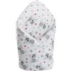 Medi Partners Cuscino cono bambino 100% Cotone 75x75cm Coperta del bambino Doppia faccia Morbido Tutto l'anno Corna per neonati Multifunzionale (Teddy con stelle rosa)