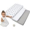 Medi Partners Lenzuola Lettino Set 3 Neonato 60x120-100% Cotone Lenzuolo con Angoli Culla Coprimaterasso fitted Materassino Sheet Letto Bambino Lenzuolino (Teddy-Bianco-Grigio)