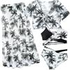 Happy Cherry Bikini Costume da Bagno 4 Pezzi Bambina Top Bikini con Spalline Regolabili + Mutandine + Copricostume Top + Gonna Lunga da Spiaggia Stampata Nero per Ragazze 12 Anni