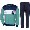 J. Brand International Srl Navigare Fresco Pigiama Uomo Puro Cotone Jersey Manica Lunga 41622 (IT, Testo, L, Regular, Regular, Salvia)
