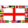 SHATCHI 150 x 90 cm, bandiera dell'Inghilterra San Giorgio 2022 Qatar Coppa del Mondo FIFA 32 paesi bandiere nazionali in tessuto tutto in uno calcio calcio sport pub bar decorazione da giardino