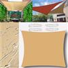 GLIN Tenda da Sole Tenda a Vela Impermeabile Rettangolo Quadrato Triangolare Tendalino 1x2m Tenda da Sole Telo Parasole Ombreggiante per Esterno Terrazzo Balcone Giardino Giallo Sabbia