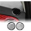 KUNGKIC Per Fiat 500 2008-2023 Abarth 595 2012-2023 Cruscotto Auto Controllo Centrale Uscita d'Aria Laterale Ventilazione Cornice Fibra di Carbonio Adesivo Decorativo Accessori Interni Regalo (Nero)