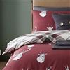 Catherine Lansfield Munro Stag Check - Copripiumino 2 (40 x 80), colore: Rosso