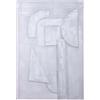 DRW Quadro tela rettangolare astratta con figure dipinte a mano, 40% tonalità bianche, 120 x 80 x 3 cm
