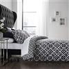 Catherine Lansfield Medina Trellis - Biancheria da letto, 200 x 200 + 2 (70 x 90), colore: Nero