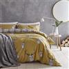 Catherine Lansfield Stags Ochre - Biancheria da letto 140 x 200 + 70 x 90 cm
