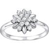 SILVEGO Anello da Donna in Argento 925 Fiore con Swarovski® Zirconia, MWL13530A