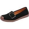 rismart Mocassino Donna Slip on Mocassini Guida Flats Casual Scarpa da Barca Nero,40.5