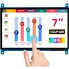 APKLVSR Monitor touchscreen per Raspberry Pi, display IPS 7 pollici 1024X600 HD TFT LCD con touch screen per Raspberry Pi B + / 2B / Pi 3