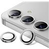 JETech Pellicola Fotocamera per Samsung Galaxy S24+ / S24 Plus, 9H Vetro Temperato Cover Anello Individuale in Metallo, Vassoio di Installazione Facile, HD Chiaro, 1 Set (Marble Gray)