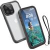 Catalyst Custodia Waterproof Total Protection per iPhone 14 Pro Max, 5 volte più impermeabile, schermo reattivo e face id, resiste fino al 65% in più di cadute, funziona con 5G - Stealth Black