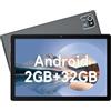 Freeski Tablet 10.1 pollici, Android 12 Tablet, 2 GB RAM 32GB ROM, Quad Core, Wifi, Bluetooth, 5000mAh, 1280 * 800 IPS HD Tablet PC (gray)