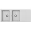 Elleci Lavello 2 vasche con gocciolatoio Reversibile Sopratop 116 x 50 cm finitura Granitek Matt Bianco 68 Easy 500 Elleci LGY50068