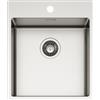 Elleci LIM400SAC Lavello da Incasso 1 vasca Monovasca Flat Filotop 44 x 51 cm finitura Acciaio Inox Satinato Compass 400