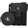 Calvin Klein Jeans Borsa a Tracolla Uomo con Tasche extra, Nero (Black), Taglia Unica