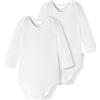 Schiesser Baby 0/0 Arm Bodies 2 Pack Set di Biancheria Intima per Neonati e Bambini, Bianco (White100), 12 Mesi Unisex-Bimbi